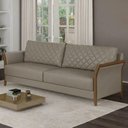 Ver imagem 2 de Sofa 2 Lugares Ambar 165 cm Braços Pes em Madeira Courino Tcs 726 Moll