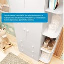 Ver imagem 6 de Guarda Roupa Infantil 2 Portas 3 Gavetas e Prateleira Externa 100% MDF Smim Branco/Brilho