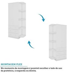 Guarda Roupa Infantil 2 Portas 3 Gavetas e Prateleira Externa 100% Mdf Smim - 8