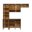Ver imagem 4 de Cozinha Modulada Compacta 4 Peças 7 Portas e 1 Gaveta 221cm 100% MDF Viena Espresso Móveis