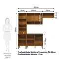 Ver imagem 3 de Cozinha Modulada Compacta 4 Peças 7 Portas e 1 Gaveta 221cm 100% MDF Viena Espresso Móveis