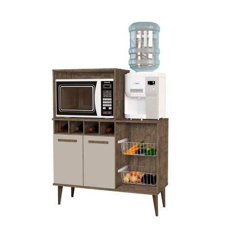 Fruteira Nube Cor:canela Off White - Armário para Cozinha - Mizza Decor