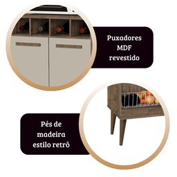 Fruteira Nube Cor:canela Off White - Armário para Cozinha - Mizza Decor - 4