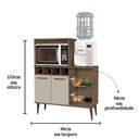 Ver imagem 3 de Fruteira Nube Cor:canela Off White - Armário para Cozinha - Mizza Decor