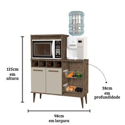Fruteira Nube Cor:canela Off White - Armário para Cozinha - Mizza Decor - 3