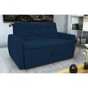 Ver imagem 3 de Sofá Cama Meg 2 Lugares Suede Azul Matrix