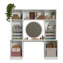 Ver imagem 5 de Mesa de Manicure Profissional com Estante 2 Portas 5 Prateleiras Smart Multimóveis MP6069 Branco