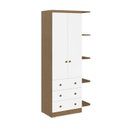 Ver imagem 2 de Guarda Roupa Infantil 2 Portas 3 Gavetas e Prateleira Externa 100% Mdf Smim