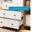 Ver imagem 7 de Guarda Roupa Infantil 2 Portas 3 Gavetas e Prateleira Externa 100% Mdf Smim
