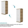 Guarda Roupa Infantil 2 Portas 3 Gavetas e Prateleira Externa 100% Mdf Smim - 9