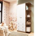 Ver imagem 1 de Guarda Roupa Infantil 2 Portas 3 Gavetas e Prateleira Externa 100% Mdf Smim