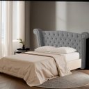 Ver imagem 2 de Cabeceira Casal Queen Size Estofada para Cama Box Ayla Veludo Cinza