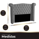 Ver imagem 4 de Cabeceira Casal Queen Size Estofada para Cama Box Ayla Veludo Cinza