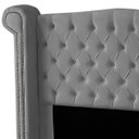 Ver imagem 3 de Cabeceira Casal Queen Size Estofada para Cama Box Ayla Veludo Cinza