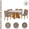 Sala de Jantar Madri Áustria Mesa 6 Cadeiras L J Móveis - 1