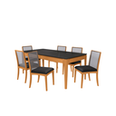 Ver imagem 1 de Conjunto Sala de Jantar Madeira Maciça 6 Cadeiras Chumbo