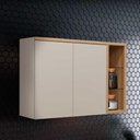Ver imagem 2 de Armário Aéreo Duplo 2 Portas 120cm Allure com Nicho Decorativo