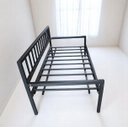 Ver imagem 1 de Sofá Cama Aço Ferro Robusto Estrutura 97cmx200cm Cor Preto Estilo Industrial Sc-01