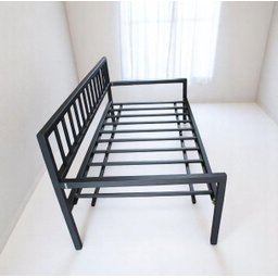 Sofá Cama Aço Ferro Robusto Estrutura 97cmx200cm Cor Preto Estilo Industrial Sc-01 - 1