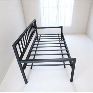 Sofá Cama Aço Ferro Robusto Estrutura 97cmx200cm Cor Preto Estilo Industrial Sc-01