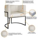 Ver imagem 4 de Kit 2 Poltrona Decorativa Base de Ferro Linho Munique 