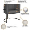 Ver imagem 4 de Kit 2 Poltrona Decorativa Base de Ferro Linho Munique 