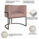 Ver imagem 4 de Kit 2 Poltrona Decorativa Base de Ferro Linho Munique 