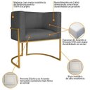 Ver imagem 4 de Kit 2 Poltrona Decorativa Base de Ferro Linho Munique 
