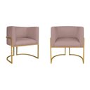 Ver imagem 1 de Kit 2 Poltrona Decorativa Base de Ferro Linho Munique 