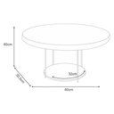 Ver imagem 7 de Estante Home Theater Nobre Off White Castanho e Aparador Infinity e Mesa de Centro Sky Castanho - Hb