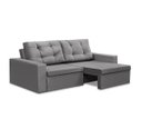 Ver imagem 2 de Sofá Retrátil 2 Lugares 1,80m Lia Suede Cinza Madelina Decor