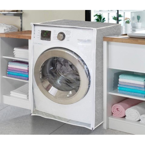 Capa Máquina de Lavar Abertura Frontal Cinza