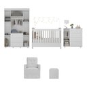 Ver imagem 3 de Quarto Completo Com Colchão, Poltrona De Amamentação E Puff Pimpolho Mp4109 Branco Branco