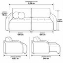 Ver imagem 4 de Sofá Cama Casal Retrátil e Reclinável 4 Lugares Areia Uruguai 236cm