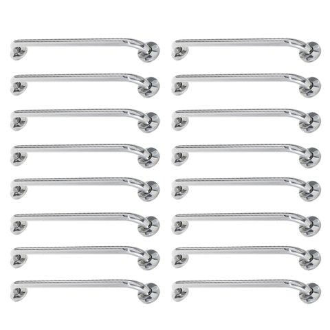 Alça de Apoio Inox Barra 80cm Kit 16 Unidades Cadeirante Idoso Deficiente Banheiro Box Corrimao Segu
