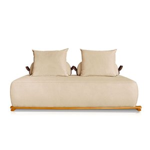 Sofá Agius 2 Lugares 1,80 Linho Dourado - Lucadi Home