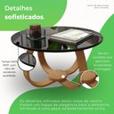 Ver imagem 3 de Mesa de Centro Redonda 100% MDF 60cm Rubi Preto