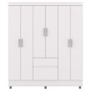Ver imagem 2 de Guarda Roupa Casal 6p 2g 153 Cm 10091 Branco Camarim Vlr