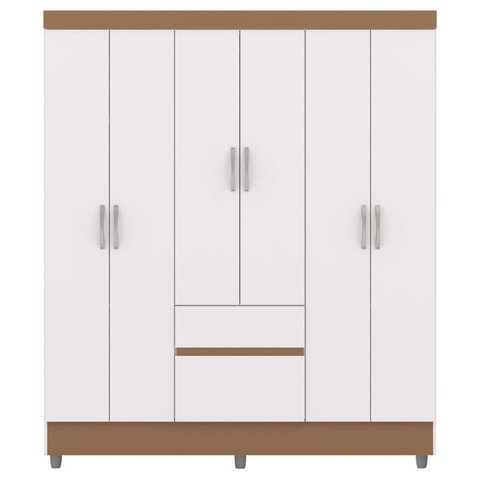 Guarda Roupa Casal 6p 2g 153 Cm 10091 Branco Camarim Vlr