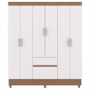 Ver imagem 1 de Guarda Roupa Casal 6p 2g 153 Cm 10091 Branco Camarim Vlr