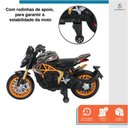 Ver imagem 5 de Mini Moto Elétrica Infantil Racer 12v até 30kg Laranja Bateria Recarregável Brinquedo Seguro Diverti