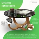 Ver imagem 3 de Mesa de Centro Redonda 100% MDF 60cm Rubi Preto