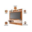Ver imagem 2 de Rack Bancada C/ Painel P/ Tv até 65 Pol Jade Ripada 180x183cm Freijo/off White - Caemmun