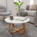 Ver imagem 1 de Mesa de Centro Redonda 100% MDF 60cm Rubi Branco