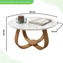 Ver imagem 6 de Mesa de Centro Redonda 100% MDF 60cm Rubi Branco