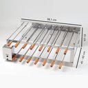 Ver imagem 1 de Churrasqueira Rotativa Inox Dupla 15 Espetos a Carvão Bivolt Largura Regulável Churrasco Arke