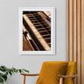 Quadro Decorativo Fotografia Piano 60x48cm:madeira Preta - 1
