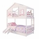 Ver imagem 3 de Treliche Infantil Casinha Dos Sonhos com Varanda e Kit Escorregador Madeira Maciça Branco/ Rosa