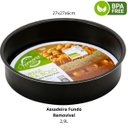 Ver imagem 3 de Assadeira Forma Redonda com Fundo Removível 2,9l Antiaderente + Luva Térmica + Pincel de Silicone Ve