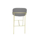 Ver imagem 4 de Kit 2 Banquetas Alta Bancada Base Ferro Dourada Jbv Móveis: Cinza